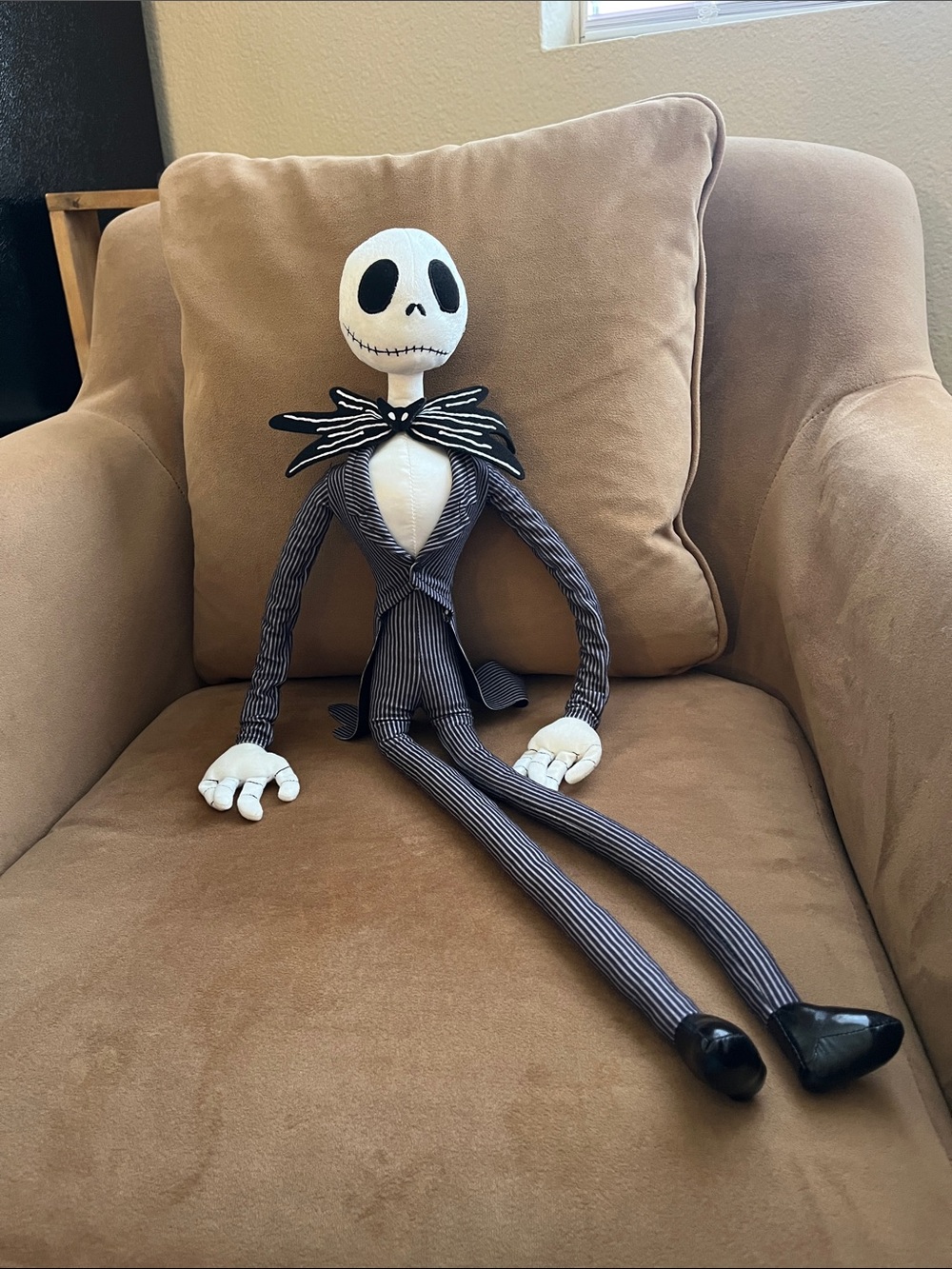 Disney Jack Skellington Plush Doll - Black, White, Gray